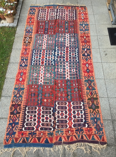 Kelem | Central Anatolia Region Konya | Size: 355 x 170 cm | 
very good conditions | antique piece              