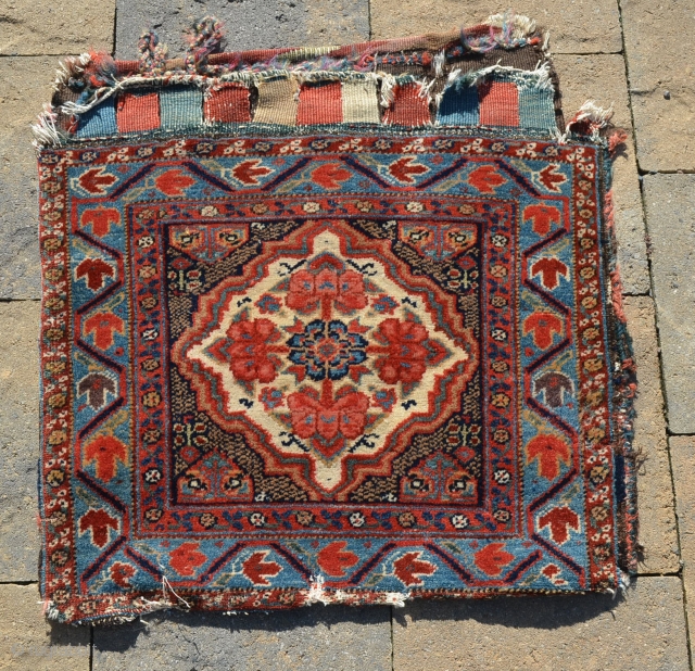 Early Kurdish Pile Bag, measures 25" x 25".  Nice even pile.                     