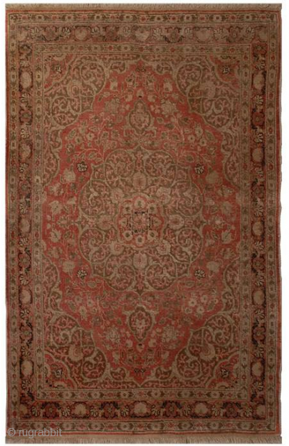 Antique master Haji-Jalili style hand-knotted Tabriz rug.
Size: 112 cm × 164 cm                     