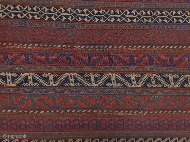 Antique Kurdish jajim from end 19th (Ghajar period in Iran).
165*235cm
vegetable dyes
                      