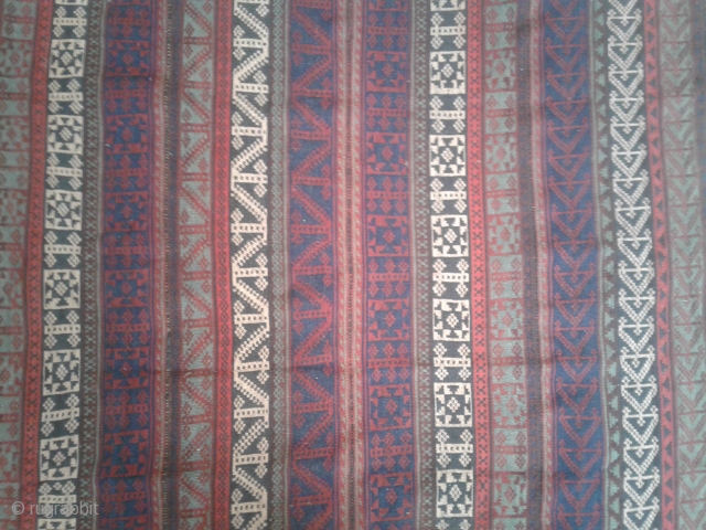 Highly collectible antique jajim from bidjar-Iran belongs to the end of 19th century.
in very good condition from a private collection.
vegetable dyes with eye catching colors.
size:140*180 cm
wool on wool
This kind of jajim is  ...