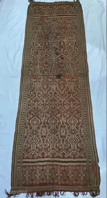 Rare Pua Kumbu Kantuk ceremonial cloth Borneo Iban Dayak people Kantuk district west Kalimantan Indonesia 19th century, good condition with hole and tear which fair condition for an old textile, contact us  ...
