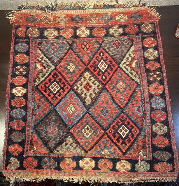 Turn of century or older jaff bag face with great color and design. Bargain bin price/ end of October special.
Please email me at: rugtraderisaac@gmail.com         