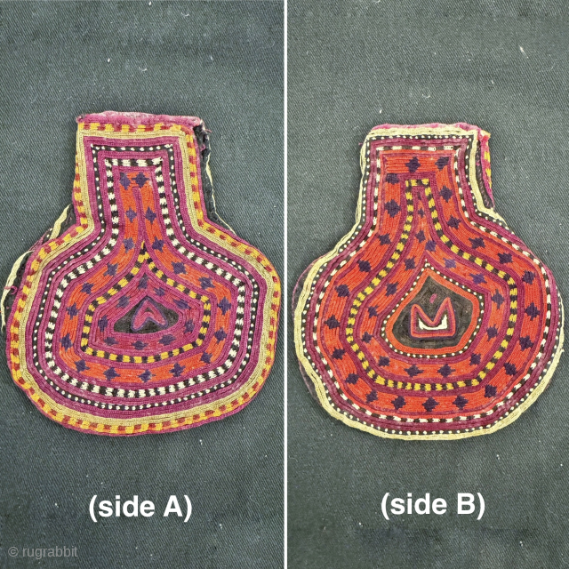 A very rare and super fine Antique silk chain-stitched embroidered bag from Afghanistan. Dating to late 19th century this bag was likely made by the Uzbeks on the Afghan side of the ...