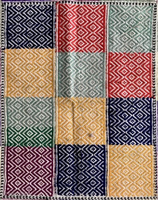 A fine example of Afghan Hazara silk embroidered ceremonial textile. These very fine textiles were used as wrapping for a clay tablet with scripture known as Turbah (part of prayer ritual of  ...