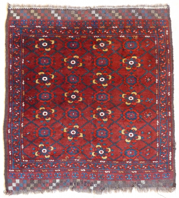 A good Ersari Beshir small rug, c.1900. 120 x 109cm.                       