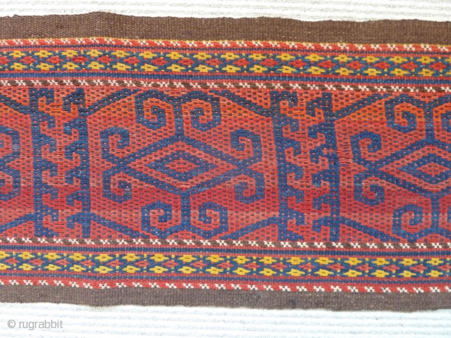 A Central Asian tent-band length. 148 x 28 cm.                        