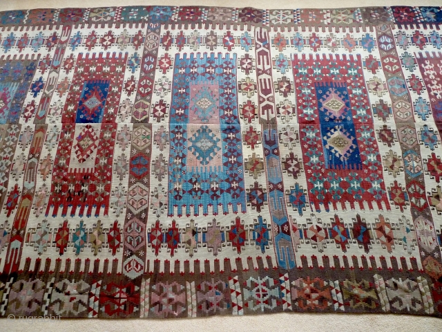 A good 19th Century Aydinli Zebir kilim in excellent condition. 330 x 170 cm. Please ask for more details.              