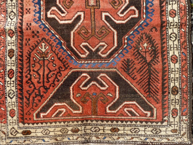 An East Anatolian rug with interesting motifs. Late 19th Century. 140 x 107cm                    