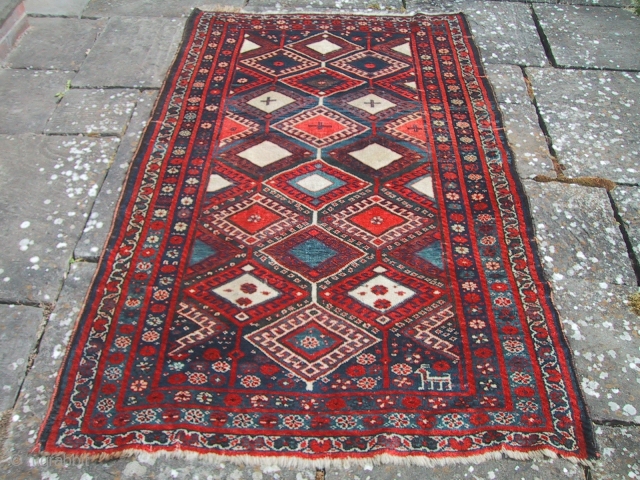 Kurdish rug, North-west Persia, end of 19th or early 20th century. Beautiful wool and colours, very good condition.               