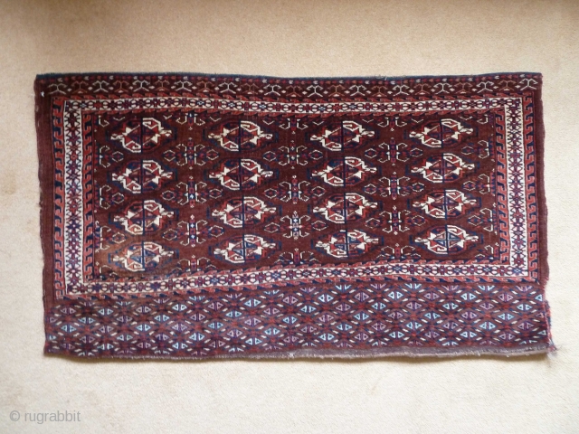 A yomut group chuval, 73 x 132 cm. Late 19th century, good condition and natural colours.                 