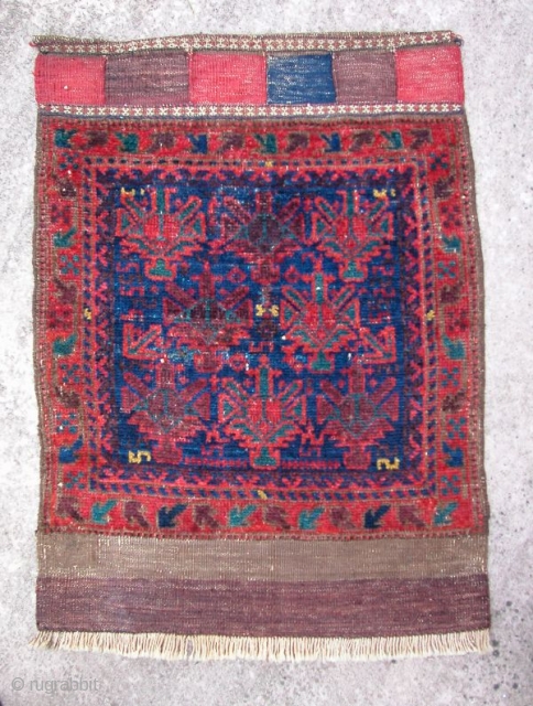 Baluch Bag Face, 19th century, Afghanistan. 32" x 24". Nice condition.
All natural dyes. SOLD                   