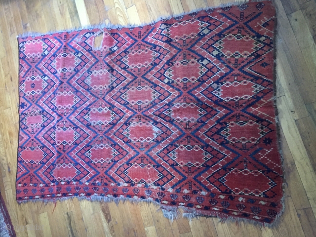 City of Origin: Bashir, Afghaniistan
Material: Wool
Size: 2"10 x 4"9
Circa: 1940
                       