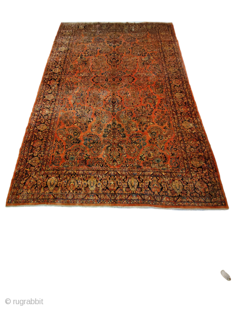 Great Size! Origin: Saruk ; Circa: 1910 ; Size 10'0" x 15'2" . 
The rug has been stripped. Priced to sell, Make this piece yours today!       