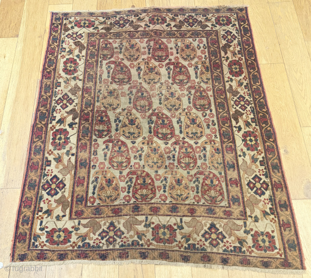 Rare 19th century Afshar Neriz light blue ground 144x122cm
Email me at: jakezacharybrown@outlook.com