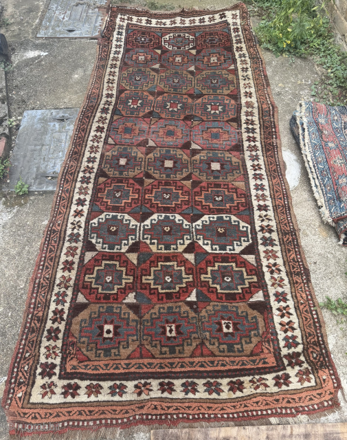 Antique Moghan Design runner. Possibly NW Persian ? 276x107cm jakezacharybrown@outlook.com