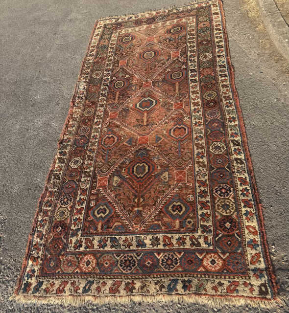 Antique Kurdish rug, nice colours and design 260x130cm Jakezacharybrown@outlook.com
