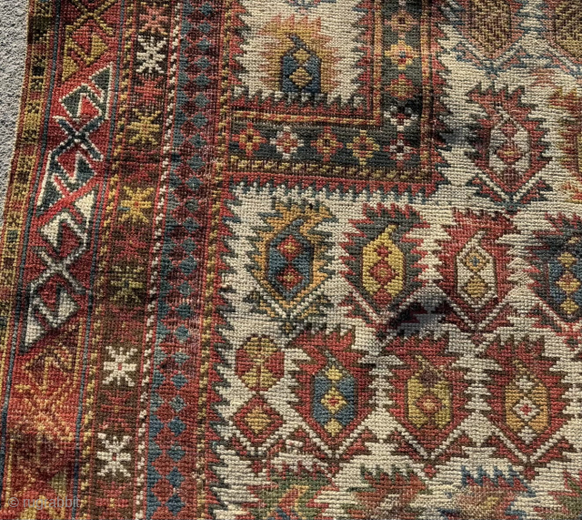 Great little early Dagestan Prayer rug size is 1.16x93cm please email me at jakezacharybrown@outlook.com                   