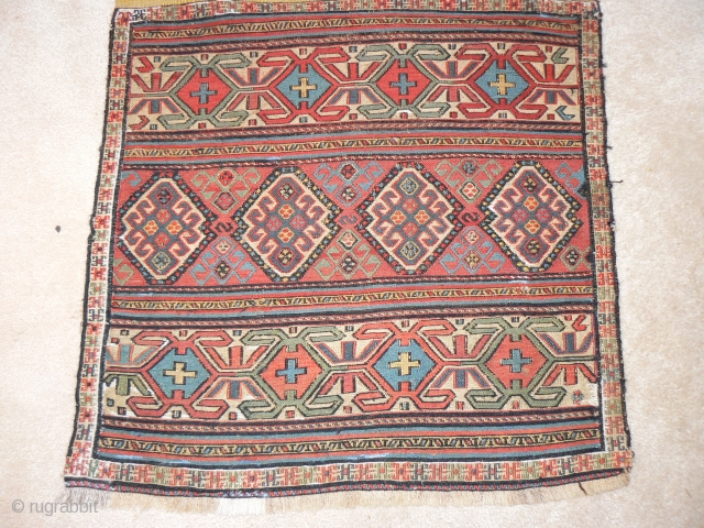 Qarabagh khorjin (254 cm x 62 cm/100” x 24”) complete (although sold to me ‘opened up’ as a runner-sides not attached.) 2nd half 19th century. Truly a masterpiece of design and stunning  ...