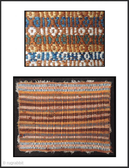 This is possibly a unique textile from the Aymara tradition. Purchased in Bolivia in 1984 and said to be a saddle blanket. It looks like it dates from the first half the  ...