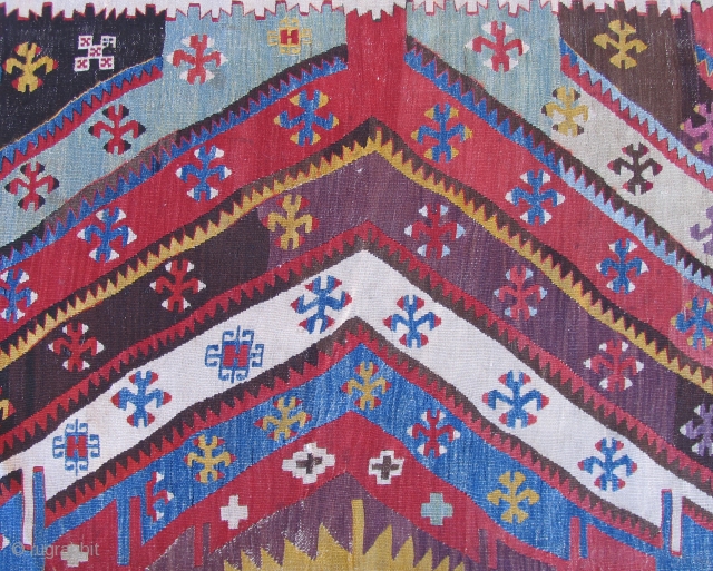 Anatolian Kilim.  19th century. South Eastern Turkey, Malatya region.                       