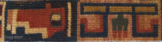 Pre-Columbian Band
Bolivia, Tiwanaku/Pukara Cult
100 B.C. – 300 A.D.
Size: 18.5" x 2" (47 x 5 cm)


Please visit our online exhibition: Andean Textile Traditions.
           