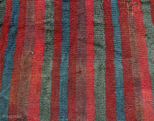 Warp faced stripes in Andean weaving preceded all other decorative themes.  Simply by varying the colors and order of the warps something primal and of timeless beauty was created. The variations  ...