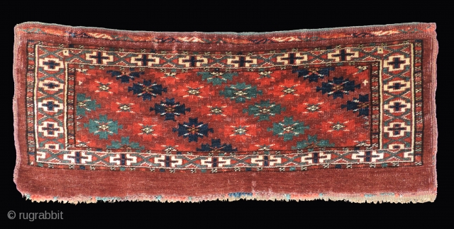 19th Century Turkmen Torba.  Pieces like this are usually attributed to the Igdyr, a Yomut related group. Weavings of the type are symmetrically knotted as is this one.  It has  ...