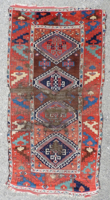  East Anatolian rug. See Hermann X plate 20 for a related piece with same border dated as 18th century. A related but later piece is plate 92 of Rugs of the  ...