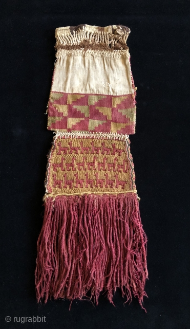 Incan Ceremonial bag. A.D. 1470 - 1532.  See the link below for detailed information on this and related examples  http://www.rugrabbit.com/node/181668           