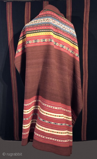 This fine warp faced weaving from the highlands of Bolivia was woven in the first half of the 19th century by Aymara Indians living at 12,500 ft. above sea level on the  ...