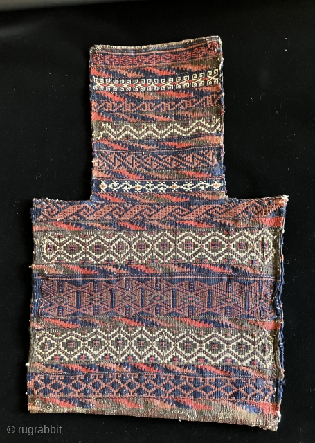 Baluch Salt Bag.  Old, 19th century flatwoven bag. Likely from Afghanistan. This is a very good example, fine and a cut above most others.   There is a subtle design  ...