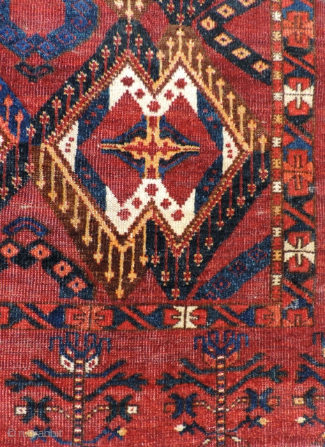 Absolutely enormous Turkmen trapping or storage bag of monumental scale. This piece is old with great colors. See the image that compares it to a standard sized juval of the same group.  ...