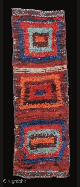 Primitive pile Kurdish rug, East Anatolia. 19th century. All dyes natural. This type of rug is discussed in Hali 100 in an article by John Wertime. a related example is published there  ...