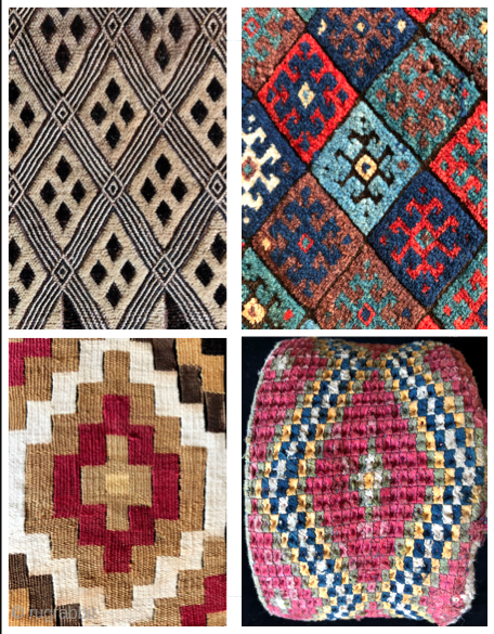 Who doesn't like diamonds?  Whether from Africa, Asia, the Americas - they fascinate. Browse 10+ pages of select offerings on my Rugrabbit pages. These and many other textiles and rugs and  ...