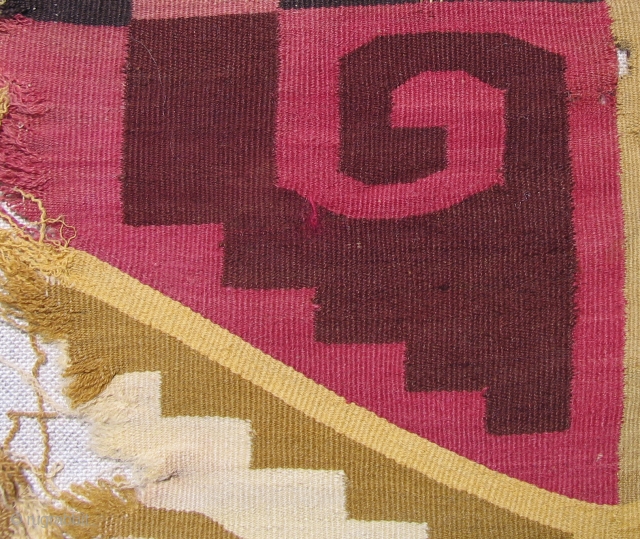 Beautiful Wari Tunic Fragment, Peru, AD 500 - 800.  Size:12 x 15 inches.  Fine weave,                