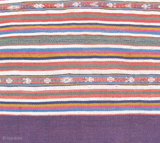 Fine Aymara Mantle,  Lake Titicaca region, Juli, Peru.  Very finely woven woman's ceremonial shoulder cloth.  19th century.  Excellent condition.  25 x 35 inches.     