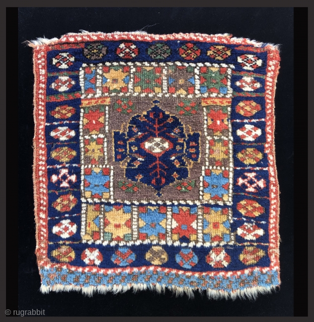 Basically one of the very best!  Spectacular color and strong artistic appeal.  Based on its design this bag face is likely a Shakak Kurdish weaving. The Shakak Kurds were known  ...