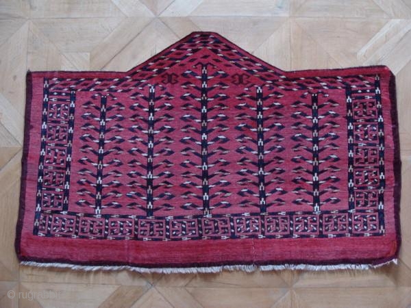 Seven sided Yomud asmalyk first half nineteenth century. Turkish knot open left. Wool weft with some cotton in places, goat hair warp.           