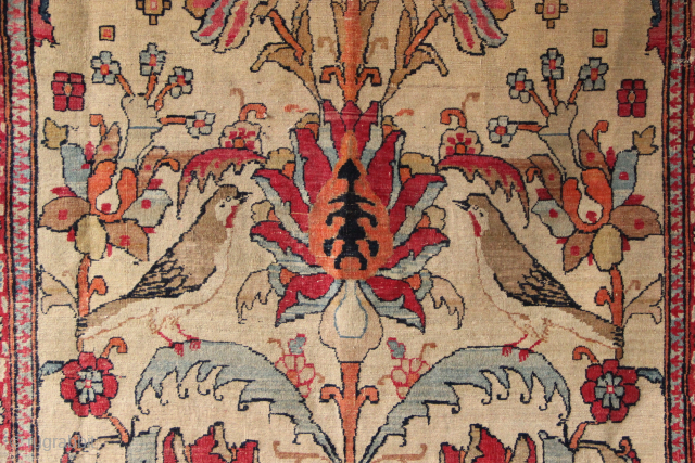 19th century Kirman Lavar prayer rug with tree of life. So pretty and fine.125 x 206cm / 4'1" x 6'9"
Please email me at jamescohen50@hotmail.com or WhatsApp +44 (0)7747 610 248