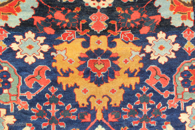 Early 19th century Kurdish Kelleh 170 x 351cm / 5'5" x 11'6"
Fabulous range of the best dyes with typically glossy Kurdish wool. An excellent example with some life left...Some old repairs, including ...