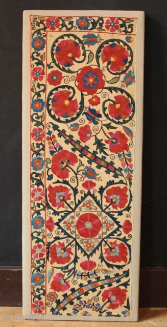 Fine Nurata Suzani, mounted, circa 1850
