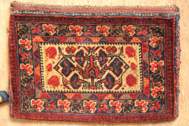 Superb Afshar chanteh, very fine and with the best colour and wool, late 19th century. 8.5" x 12". Perfect condition.
If you do not receive an answer promptly through the rug rabbit messaging  ...