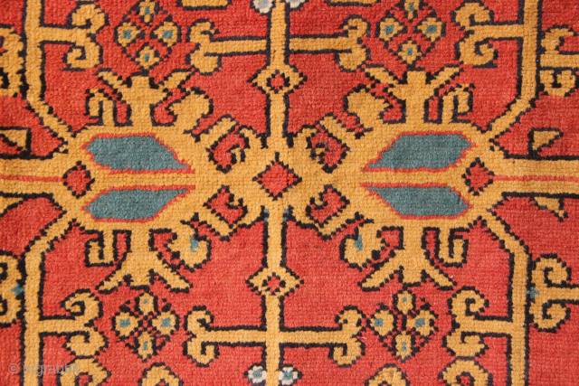 'Lotto' rug circa 1900, Hungary. Finely woven with excellent quality materials and in very good, original, condition. 100 x 157cm / 3'3" x 5'3"         