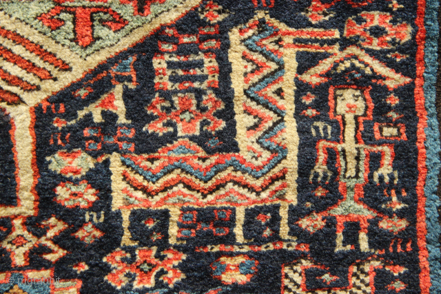 Hello all, I'm looking for a private collector for this superb Akstafa rug. It is in remarkable, pristine condition with a wealth of animals throughout. Circa 1870.
Size is 4'7" x 8'3"
Please ...