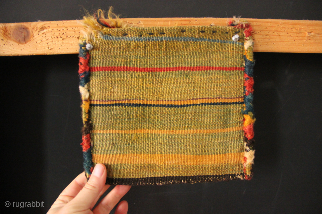 Early 20th century Luri chanteh, 9" x 8"  23 x 21cm
I love the back on this little gem.              