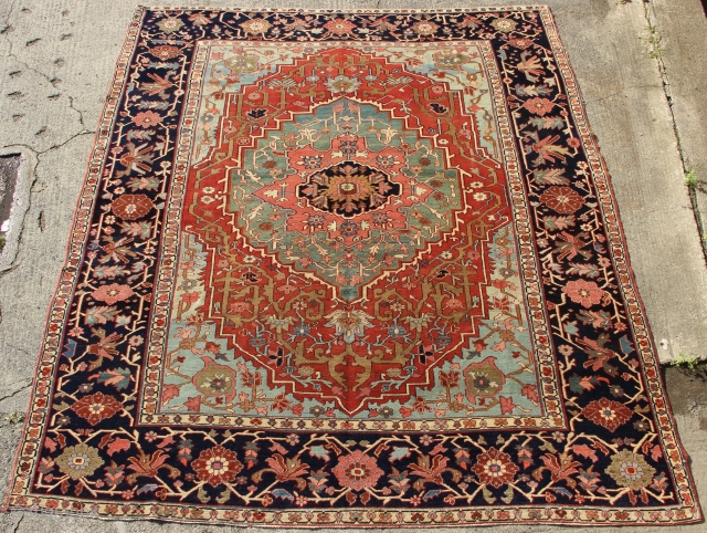Very fine Serapi carpet circa 1880, in excellent, original condition. 241 x 291cm / 7'11" x 9'7"                