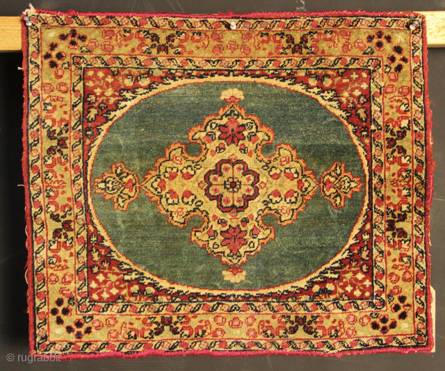Tiny and gorgeous Kirman mat. 55 x 46cm / 1'10" x 1'6"                     