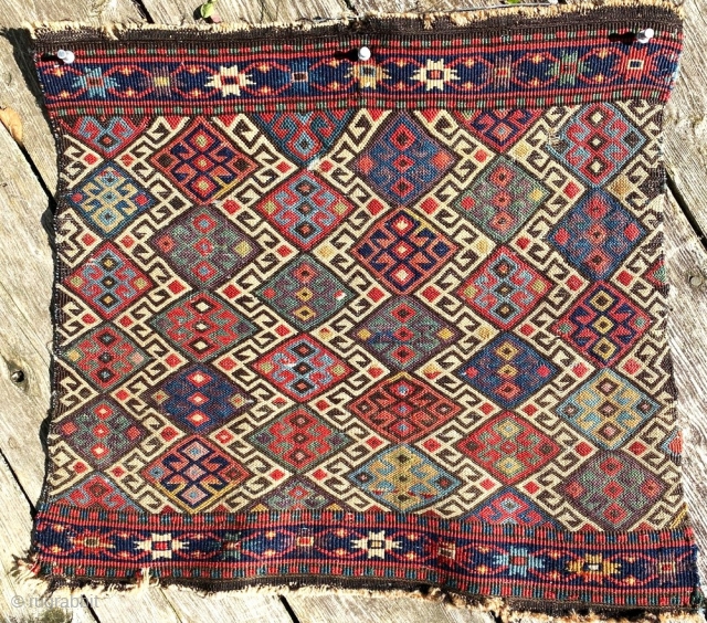Fantastically colorful reverse sumak. See it at Arts: Antique Rug & Textile Show, San Francisco, October 21-23, 2022. Register for the Arts Opening and Early buying, Friday, October 21! https://artsrugshow.net/register-for-the-arts-opening/   