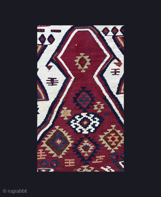 Antique, east Anatolian kilim. Dated, hajira - 1290 (1873). Dimensions, 92cm x 172cm. Good, vibrant colors throughout, with an autumnal palette; brighter than captured here.  In excellent condition, with a couple  ...
